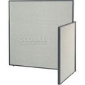 Global Equipment Interion    Pre-Configured Office Cubicle - 5'W x 4'D x 60"H - Add-On Kit - Gray 240316GY